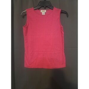Talbots Pink Tank Top, Women's XS Sleeveless Shirt, Legally Blonde Pink, Casual‎